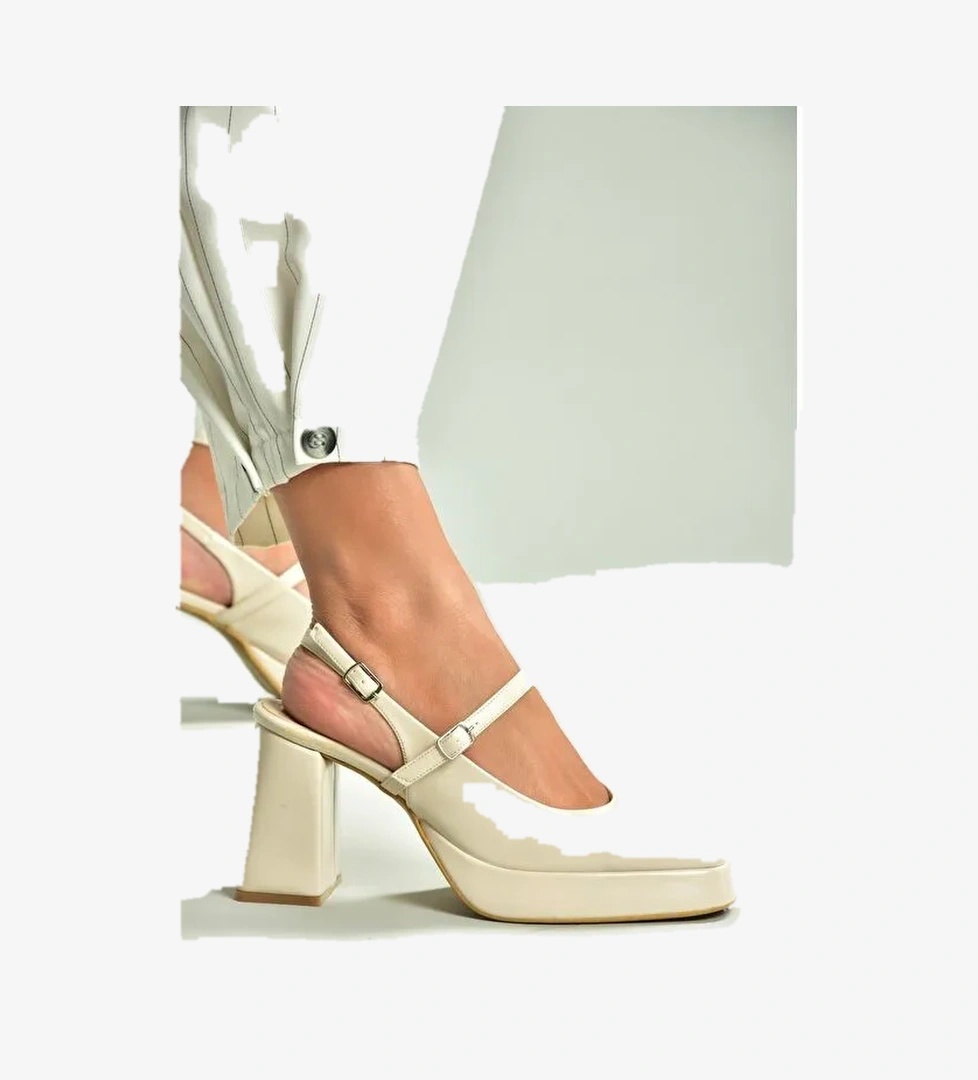 Bej Kadın Topuklu Ayakkabı S2820309