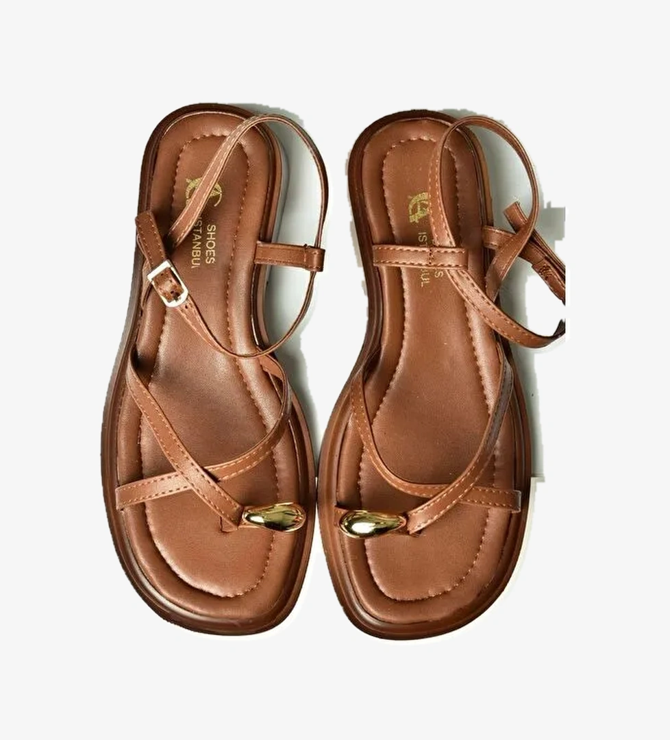 Taba Kadın Sandalet U267763509 - Görsel 1