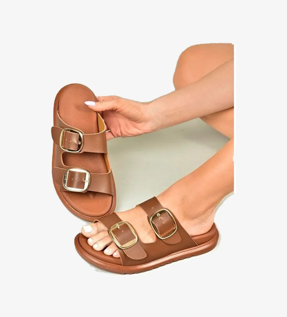 Fox Shoes Taba Bej Kadın Terlik U7250421 model görseli