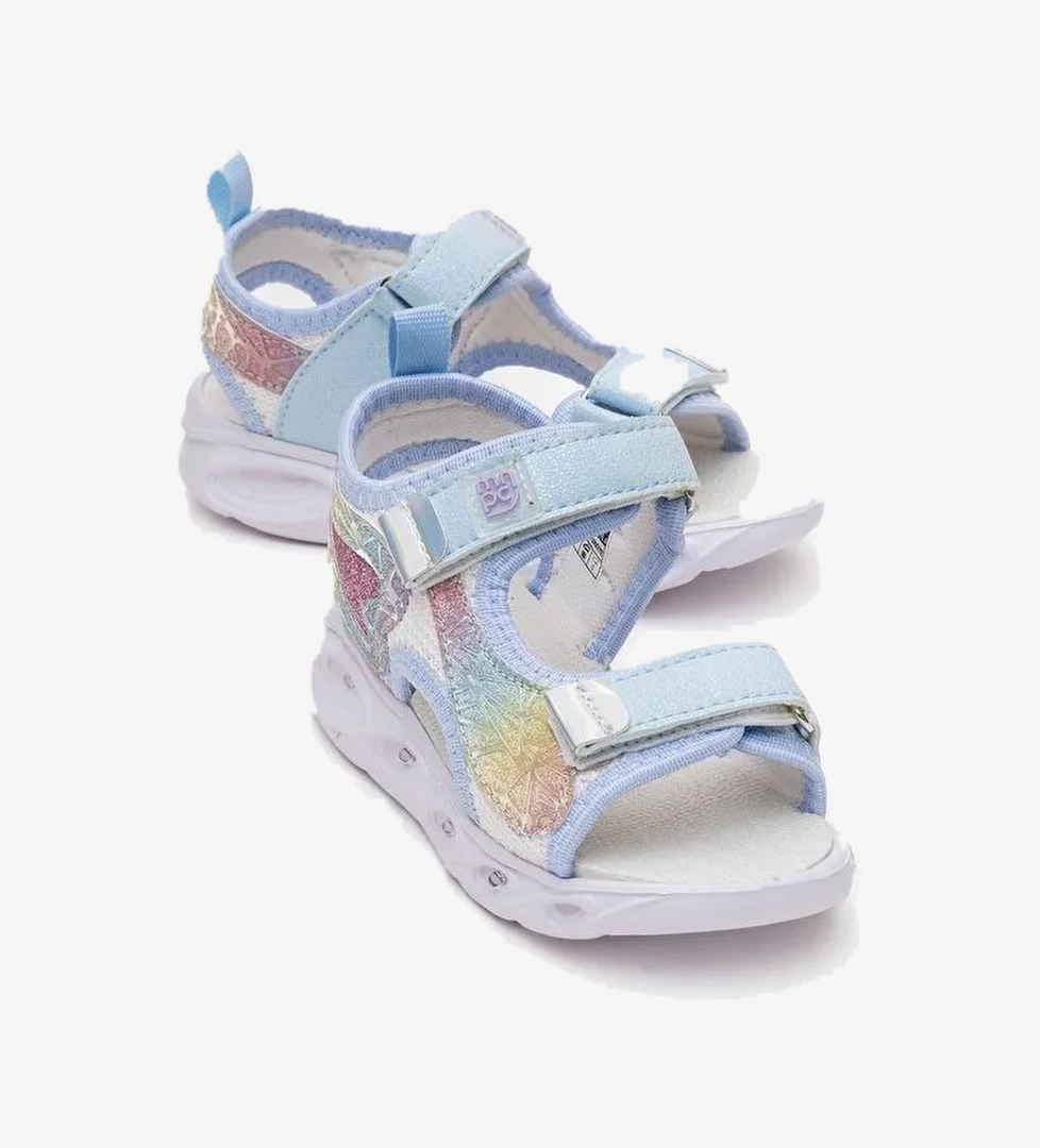 Kız Çocuk Mavi Işıklı Anatomik Hafif Günlük Sandalet - Görsel 1