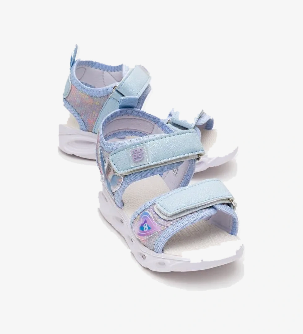 Kız Çocuk Mavi Işıklı Anatomik Hafif Günlük Sandalet - Görsel 1