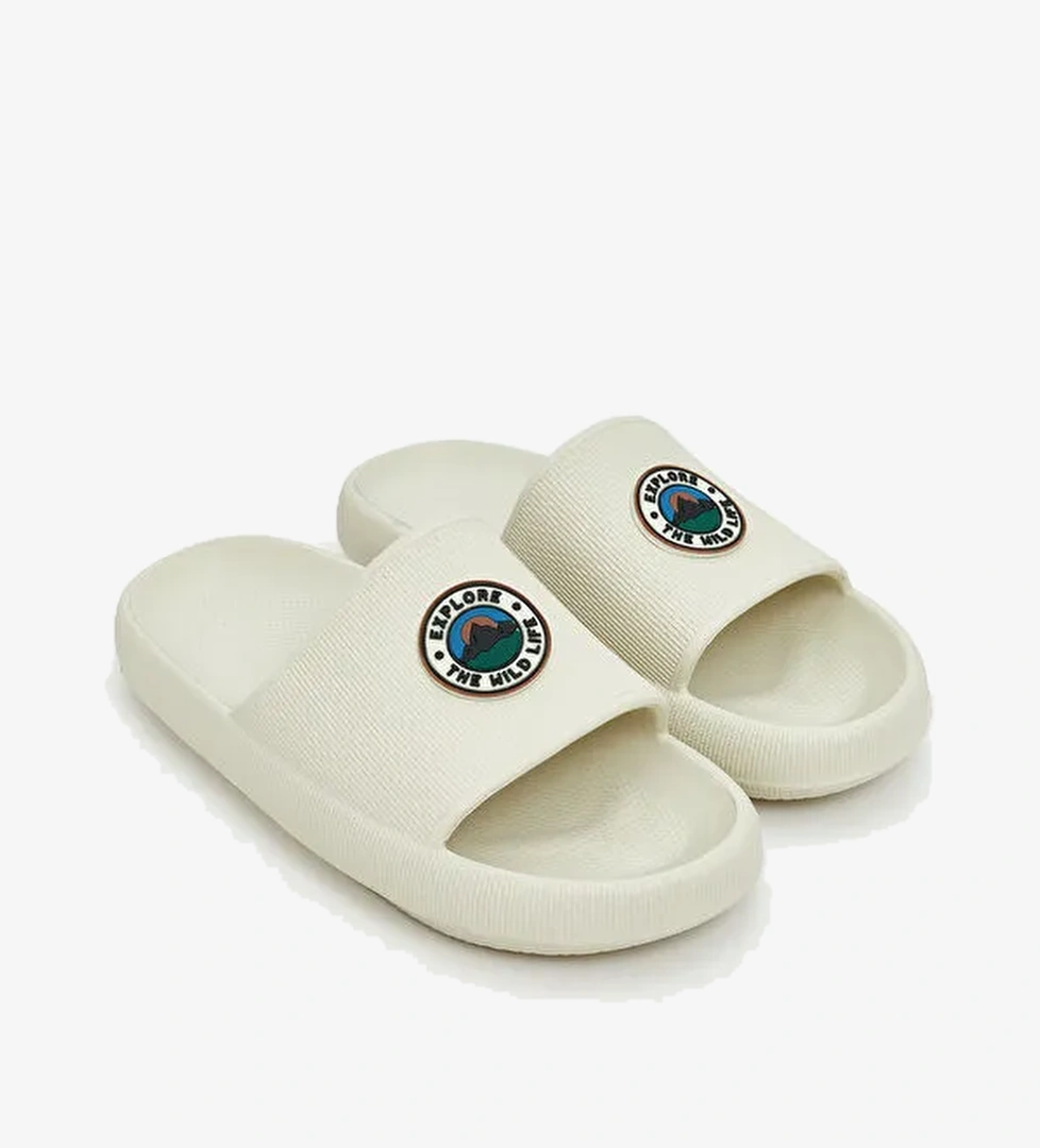 Tek Bantlı Baskılı Erkek Terlik