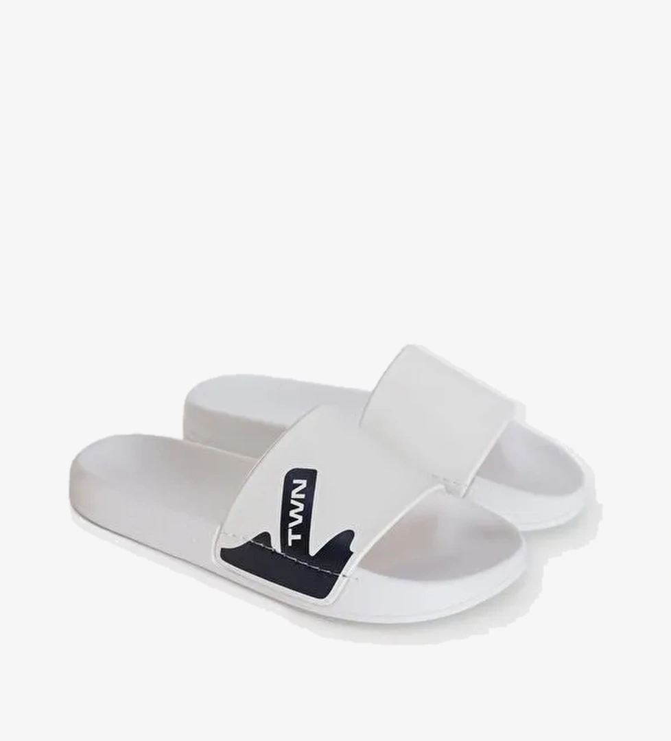 Twn Beyaz Tek Bant Terlik