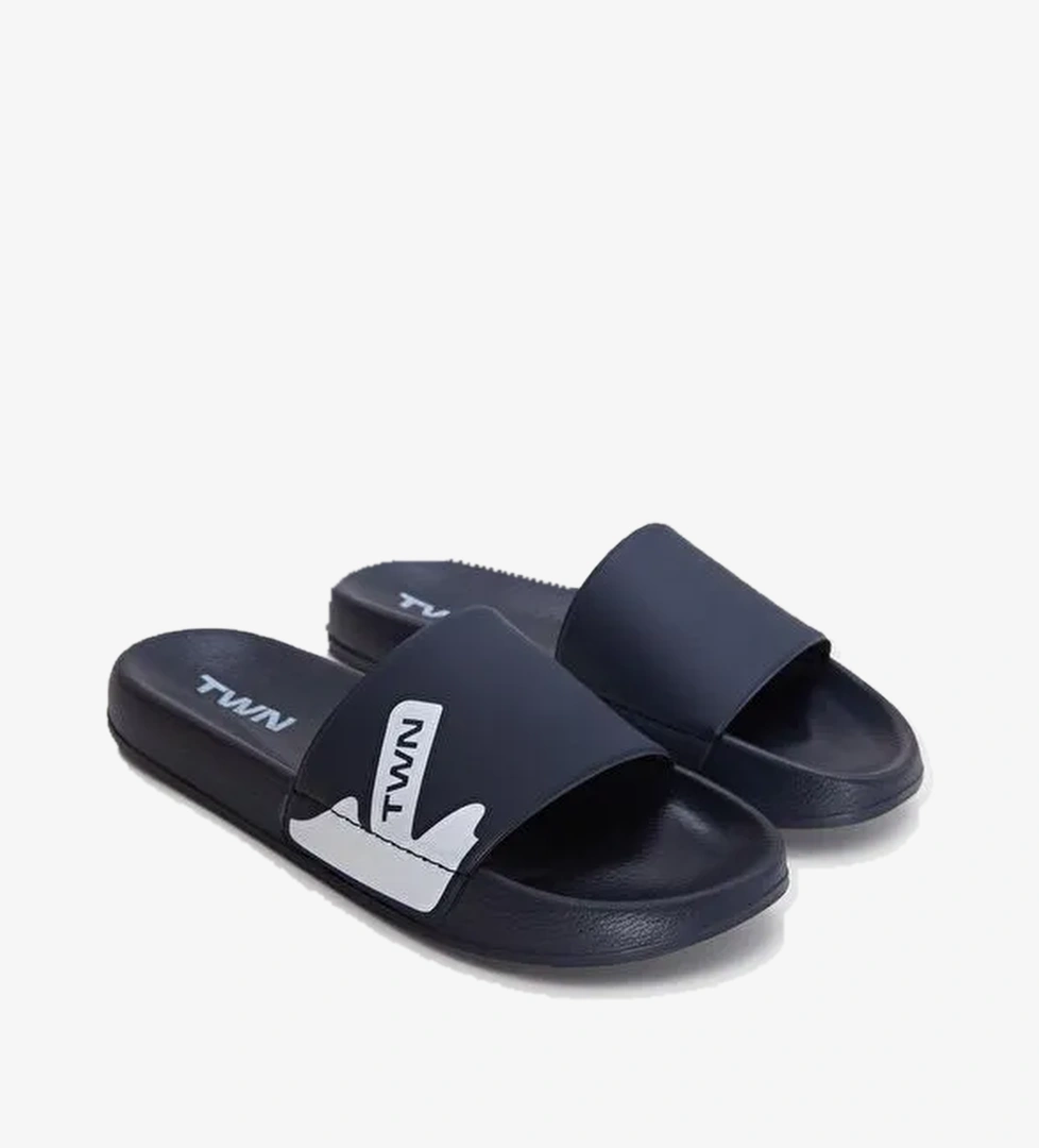 Twn Lacivert Tek Bant Terlik