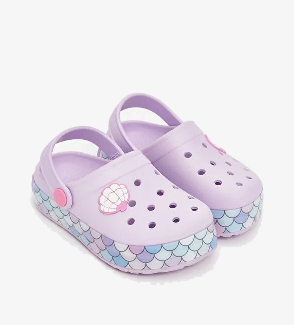 Lc Waikiki Baskılı Tabanı Işıklı Kız Bebek Plaj Sandaleti model görseli