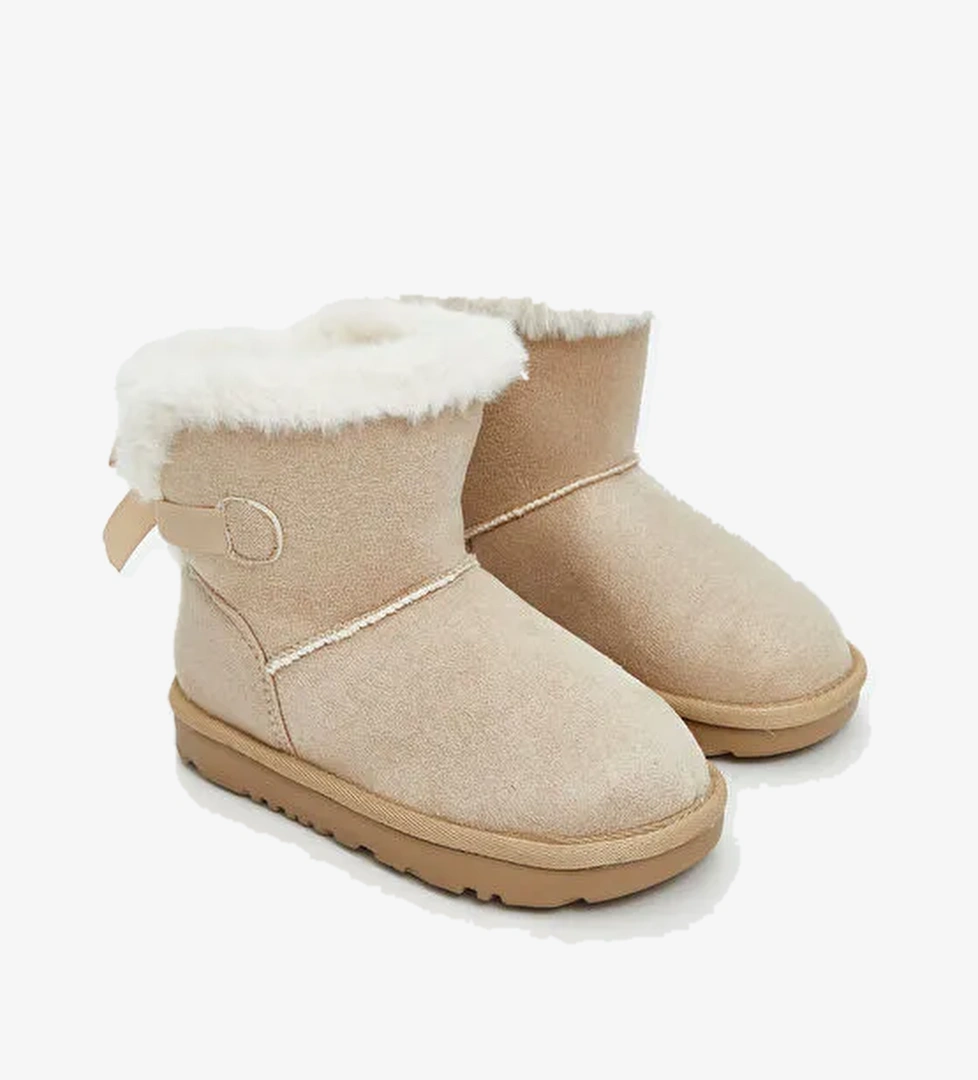 Süet Görünümlü Kız Bebek Bot