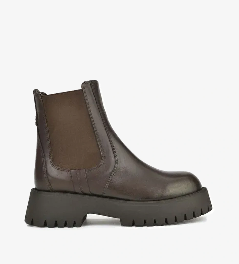 Kadın Hakiki Deri BOT 15319Z66453 Kahve