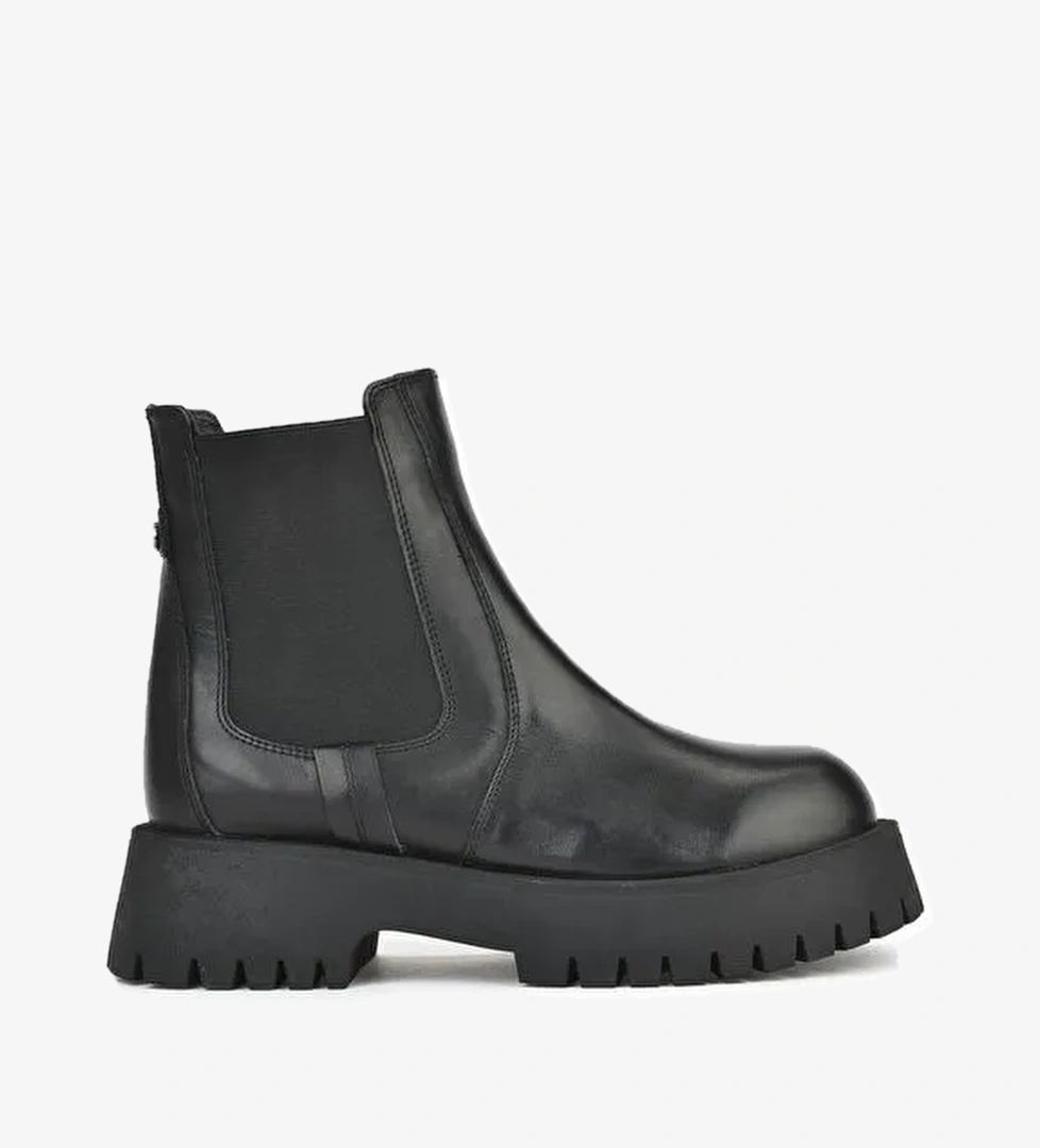 Kadın Hakiki Deri BOT 15319Z66453 Siyah