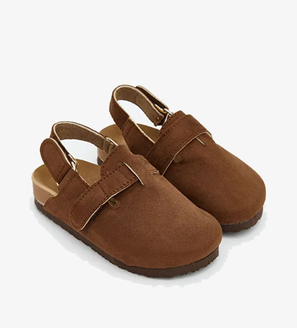 Süet Görünümlü Erkek Bebek Ev Ayakkabısı