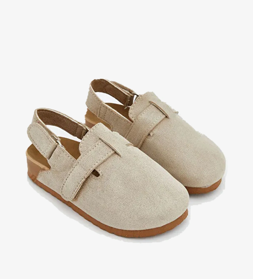 Süet Görünümlü Erkek Bebek Ev Ayakkabısı