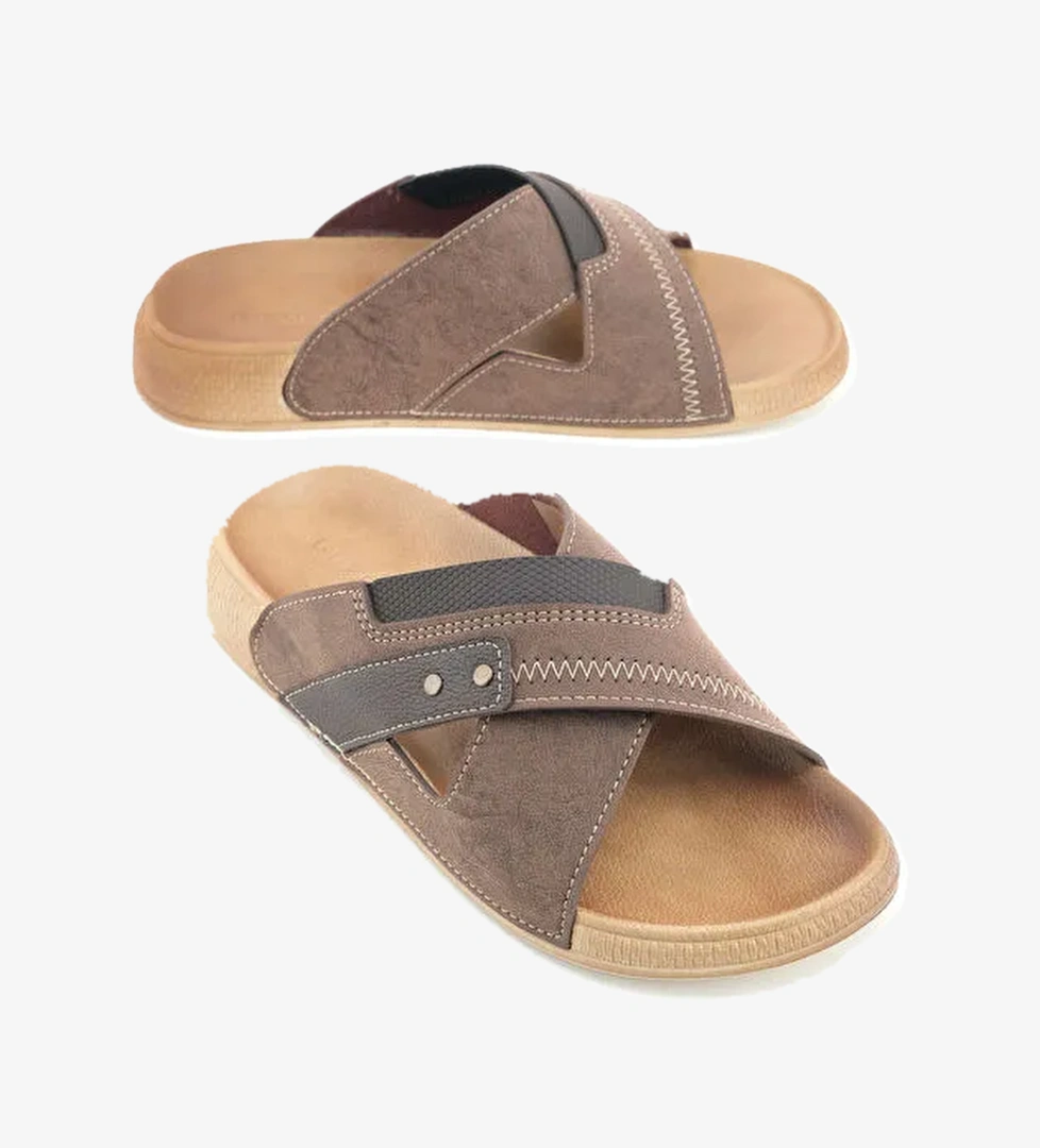 Gezer Erkek Yazlık Suni Deri Rahat Taban Günlük Terlik model görseli