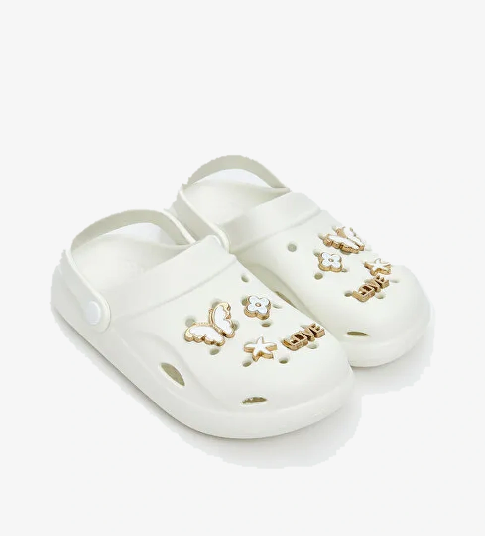 Baskılı Kız Çocuk Plaj Sandaleti - Görsel 1