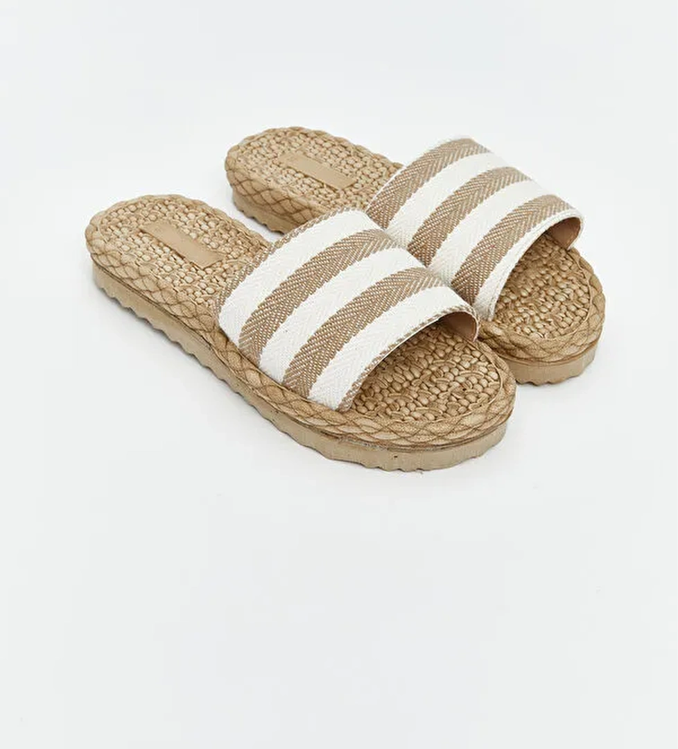 Hasır Tabanlı Kadın Terlik - Görsel 1