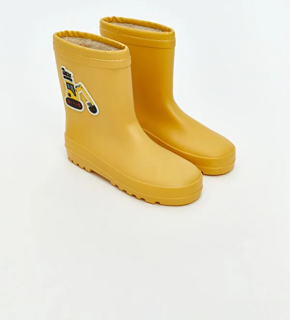 İş Makinesi Baskılı Erkek Çocuk Yağmur Botu - Görsel 1