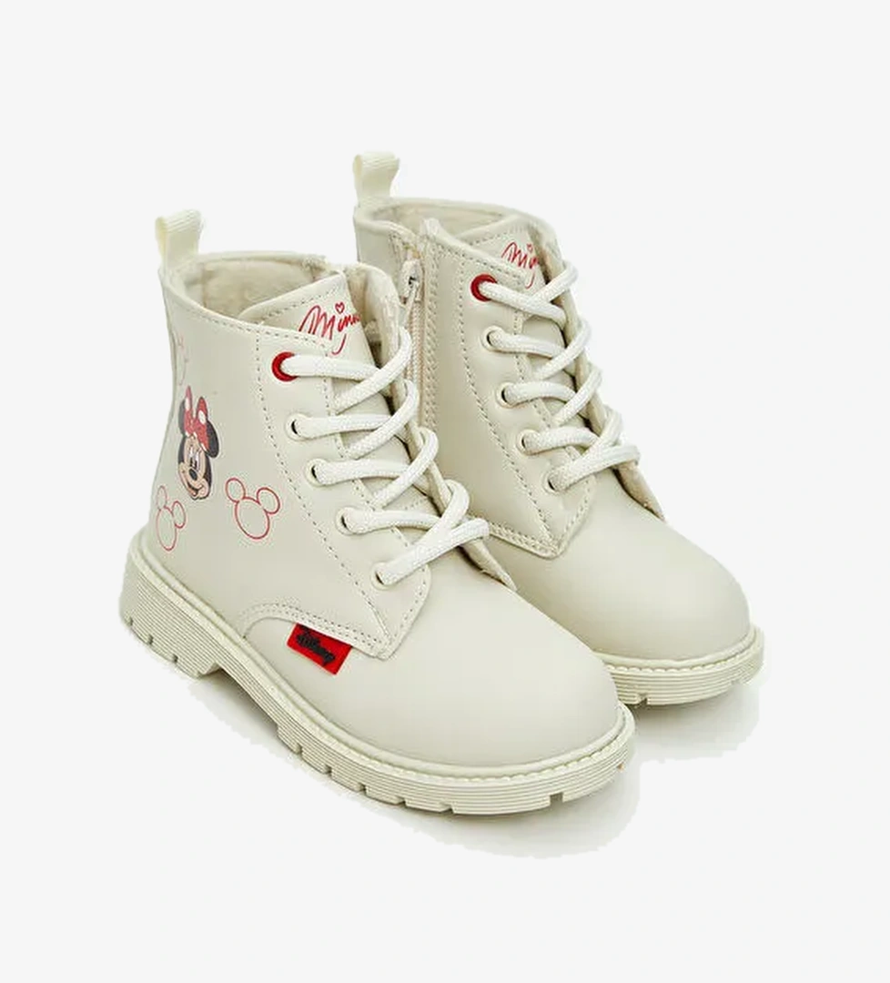 Minnie Mouse Baskılı Kız Bebek Bot - Görsel 1
