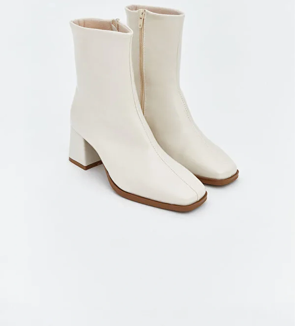 Süet Görünümlü Kadın Topuklu Bot