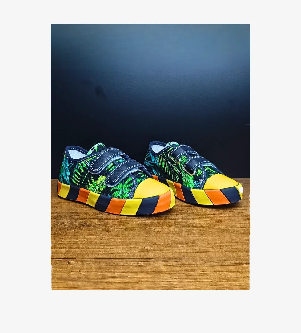 Casabony Yaprak Desenli Kanvas Yazlık Erkek Çocuk Sneakers model görseli