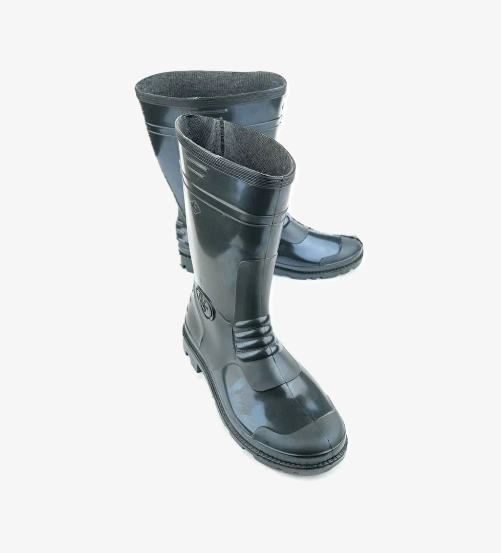 Erkek Kısa PVC Su Geçirmez İçi İnce Astarlı İş Çizme