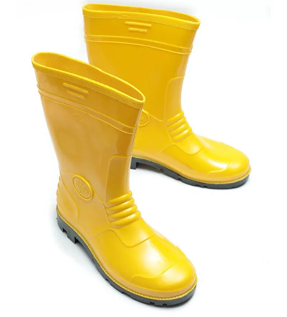 Erkek Kısa PVC Su Geçirmez İçi İnce Astarlı İş Çizme - Görsel 1