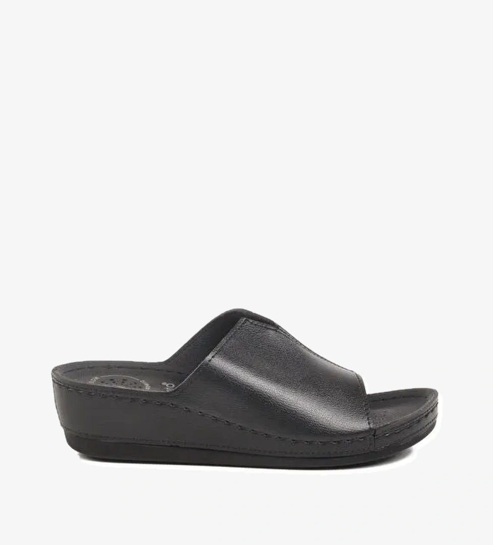 Siyah Anatomik Dolgu Topuk Kadın Terlik 15.069 Z - Görsel 1