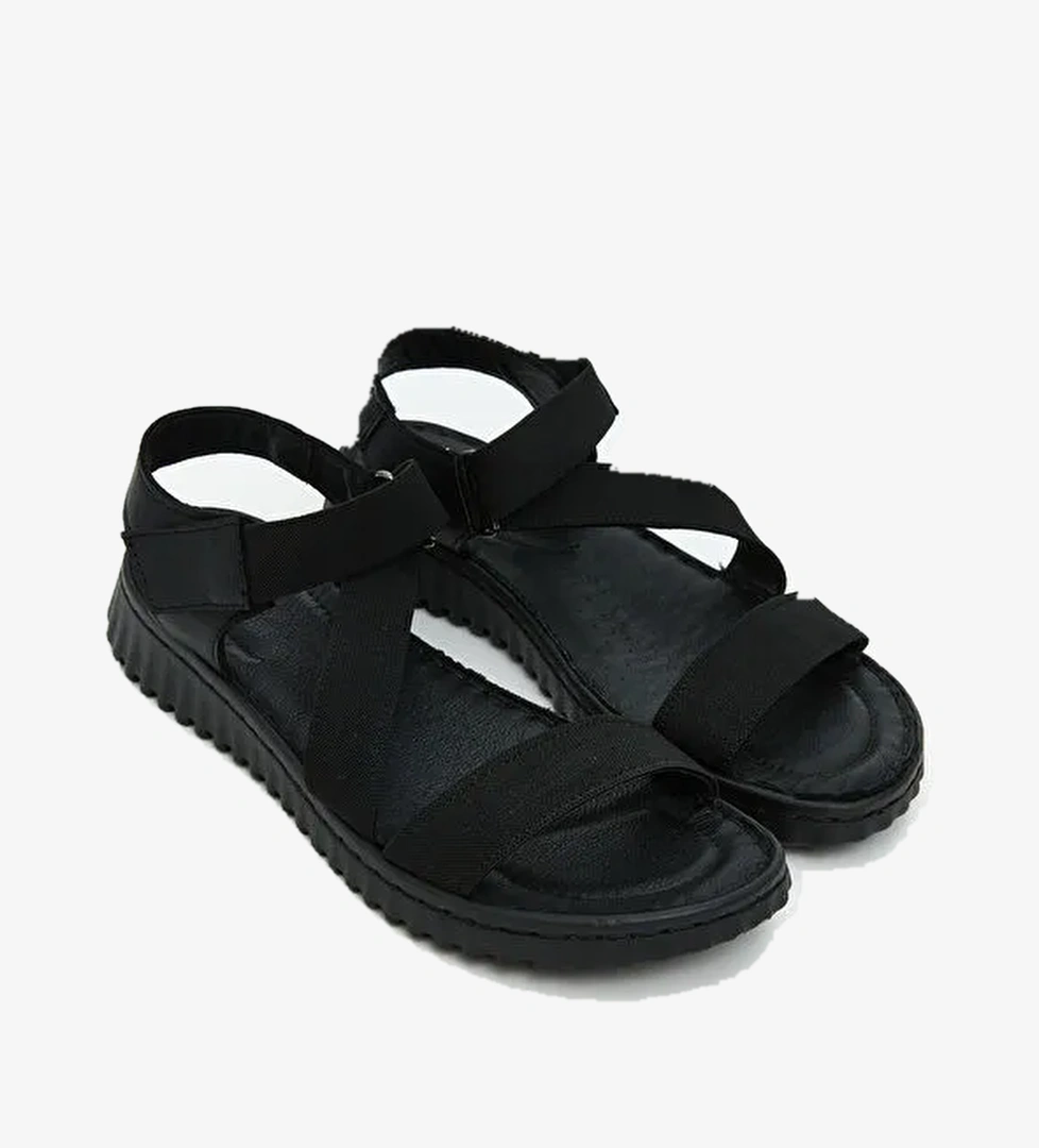 Çapraz Bantlı Kadın Sandalet - Görsel 1