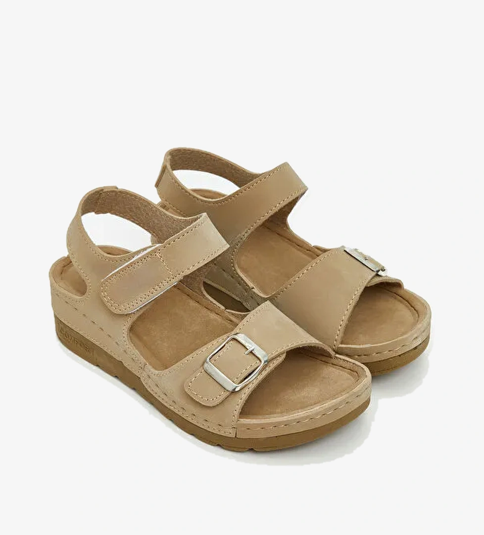 Lcw Steps Bej Lcw Steps Süet Görünümlü Kadın Sandalet