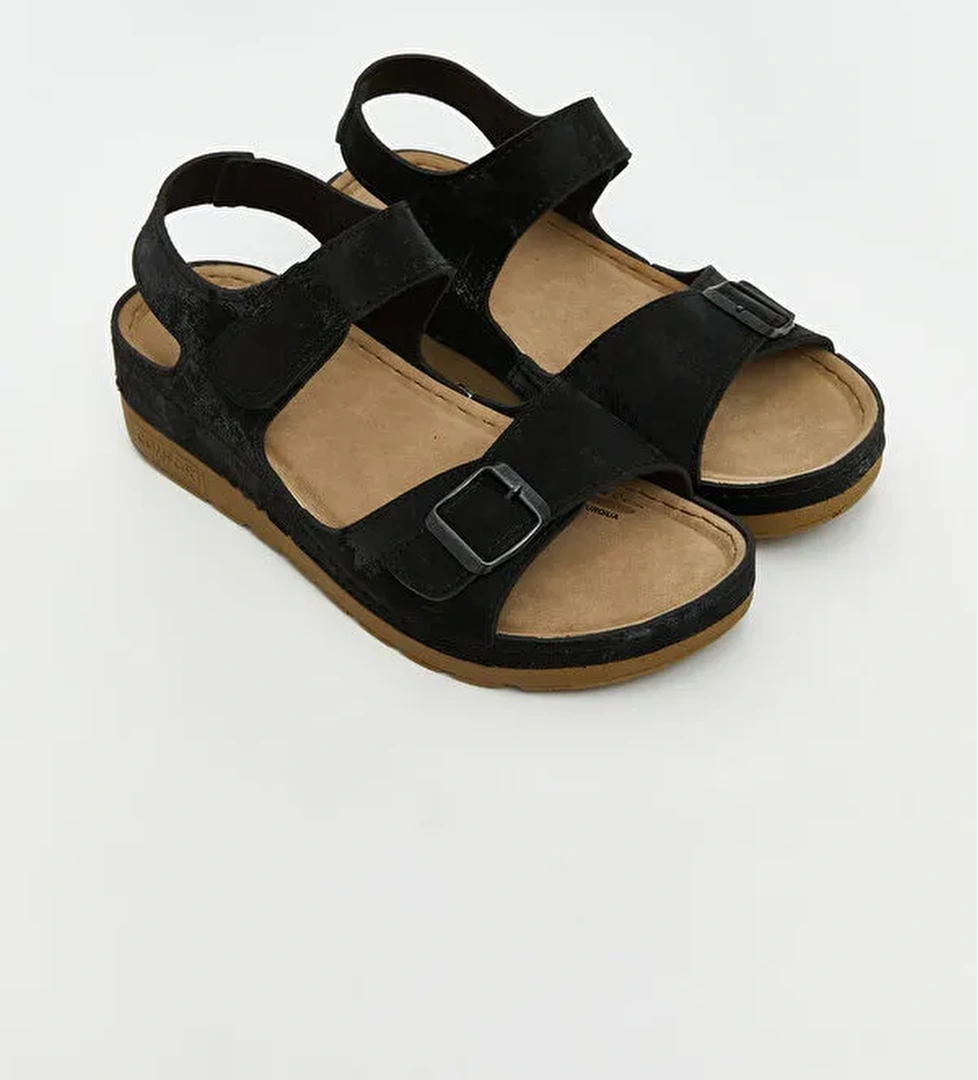 Lcw Steps Bej Lcw Steps Süet Görünümlü Kadın Sandalet