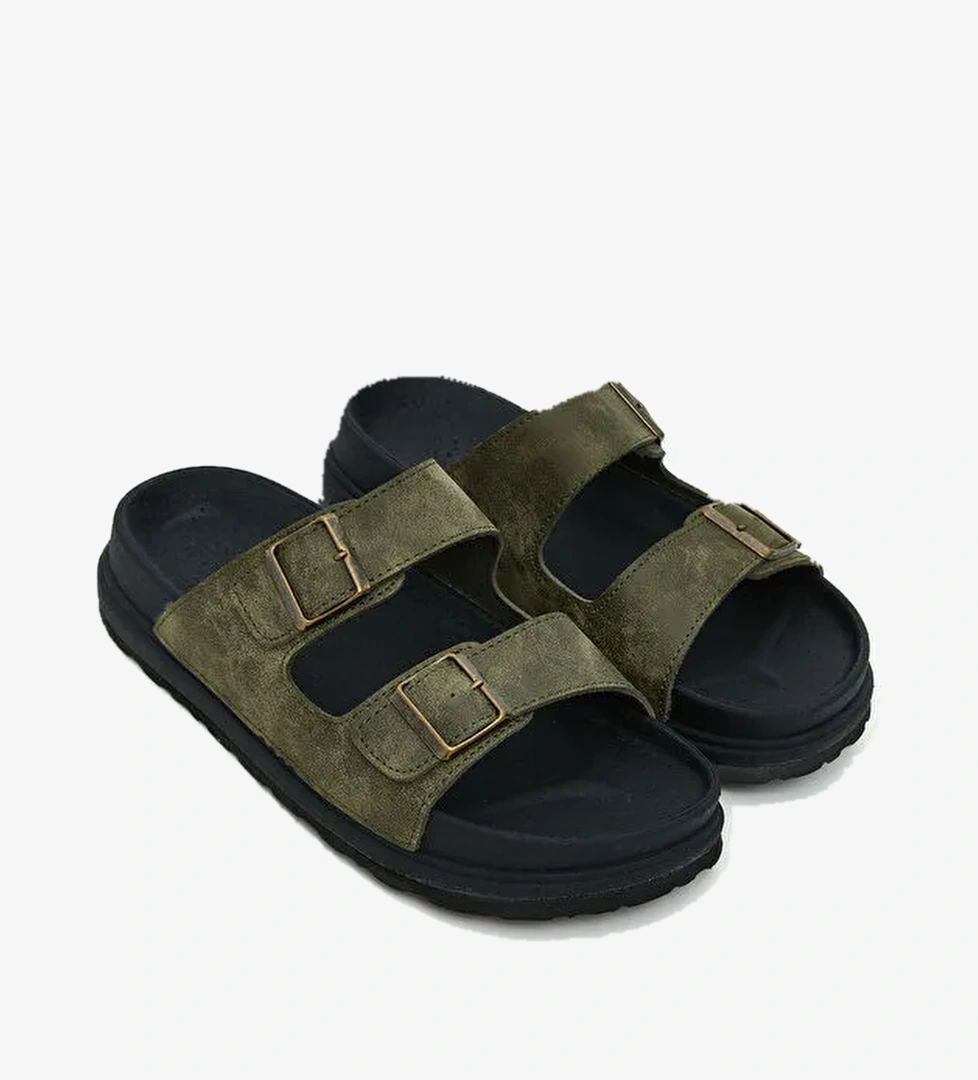 Süet Görünümlü Erkek Terlik - Görsel 1