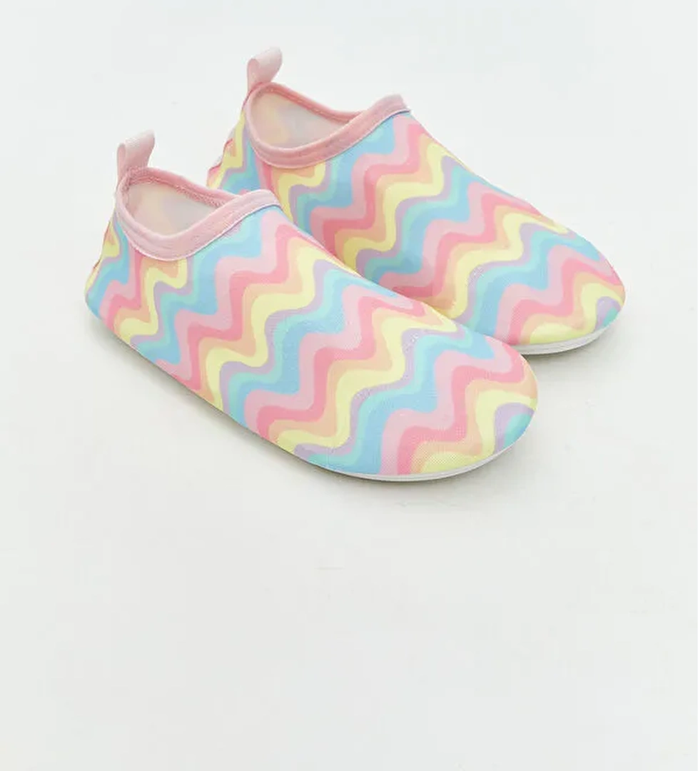 Desenli Kız Çocuk Deniz Ayakkabısı - Görsel 1