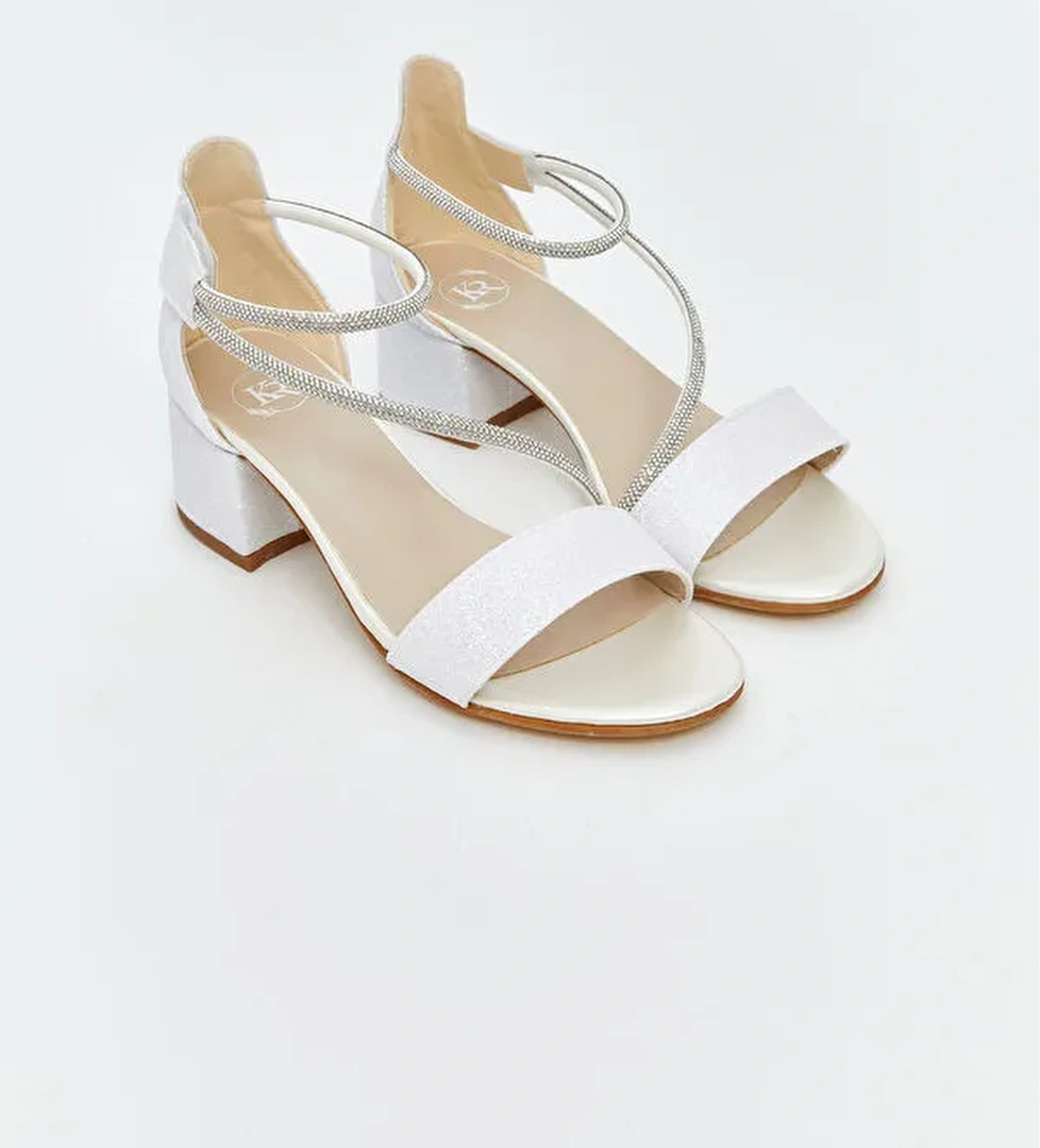 Koor Parlak Taşlı Kız Çocuk Topuklu Ayakkabı model görseli