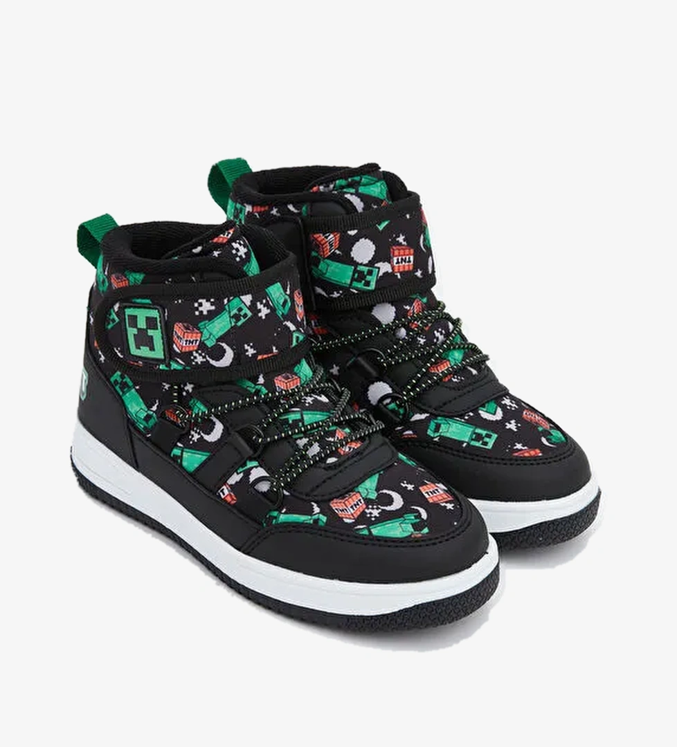 Minecraft Baskılı Erkek Çocuk Bot - Görsel 1