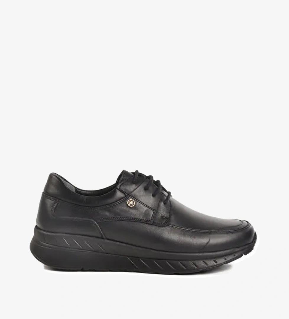 Siyah Hakiki Deri Erkek Casual Ayakkabı C411 M