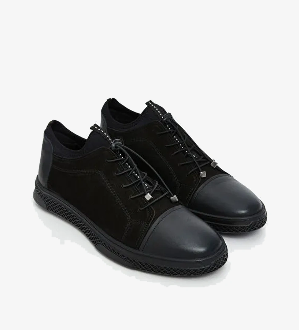 Bağcıklı Hakiki Deri Erkek Spor Ayakkabı - Görsel 1