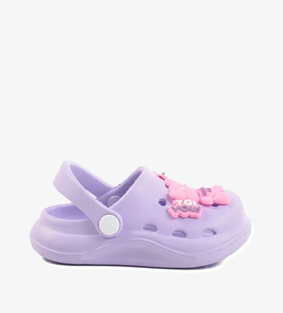 Lila Eva Hafif Kız Çocuk Sabo Terlik 303 B - Görsel 1