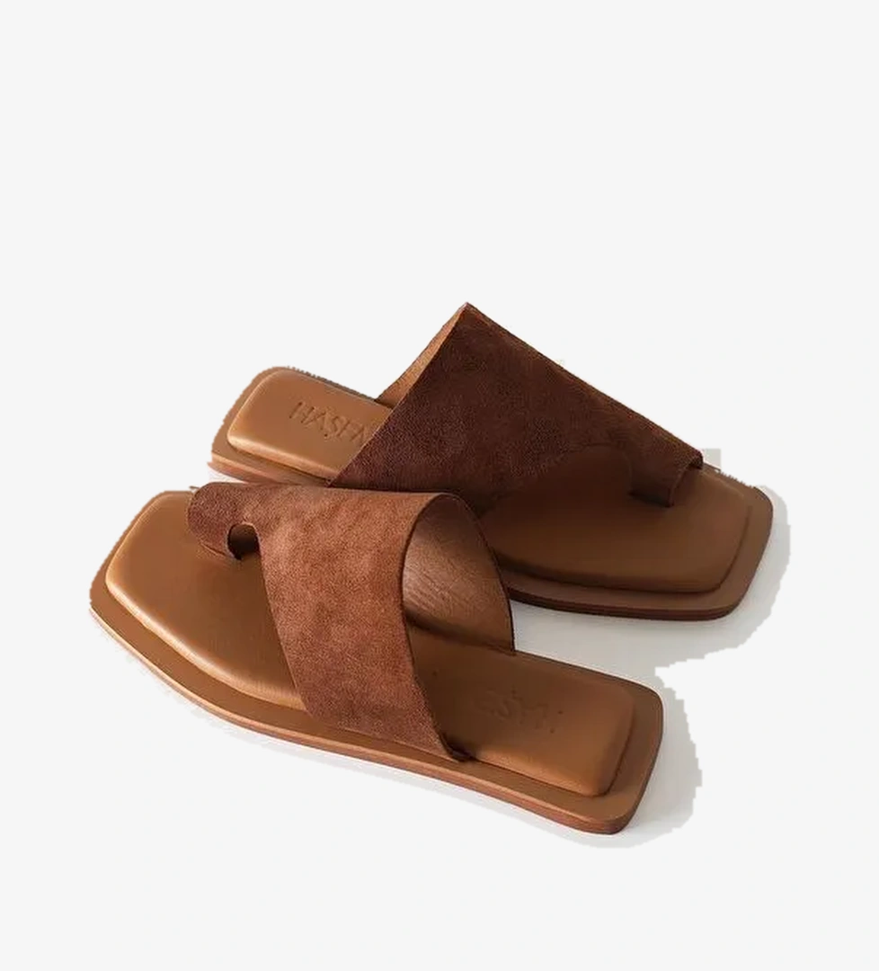 Kadın Süet Kahverengi Terlik 2221