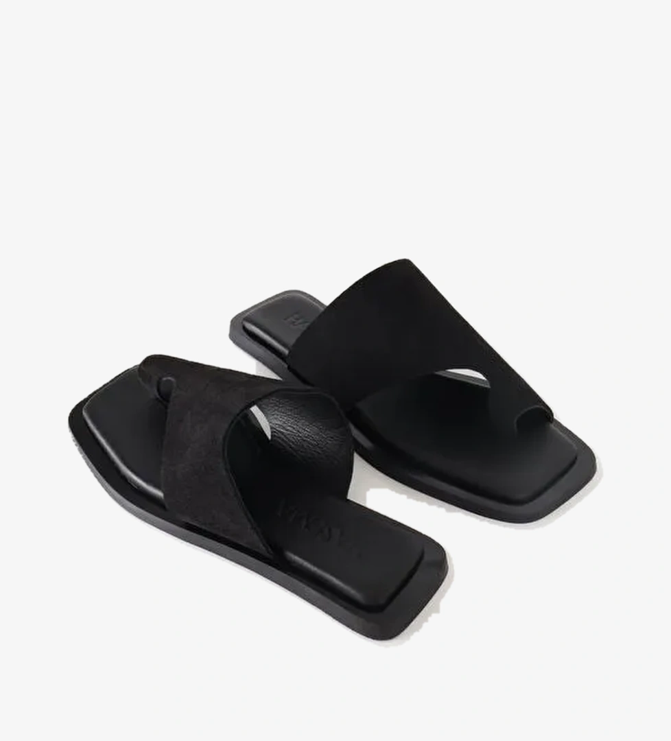 Kadın Süet Siyah Terlik 2221 - Görsel 1