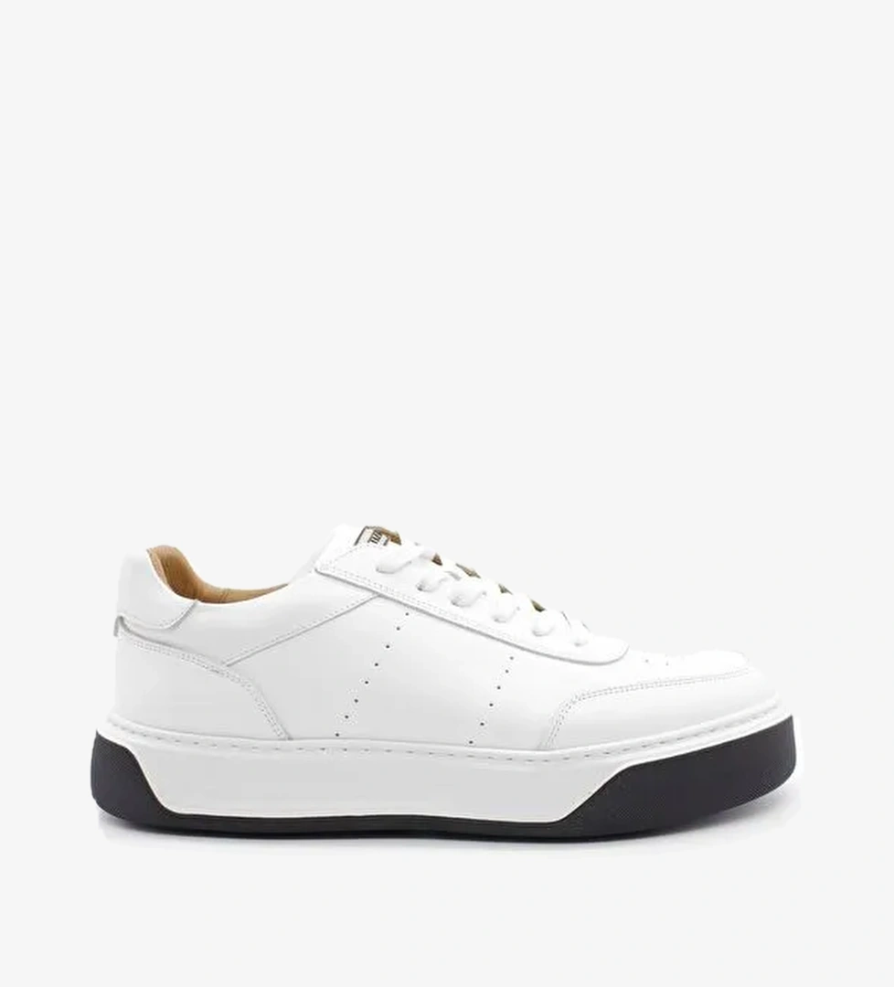 Beyaz Bağcıklı Antik %100 Deri Casual Ayakkabı 1033250164 - Görsel 1