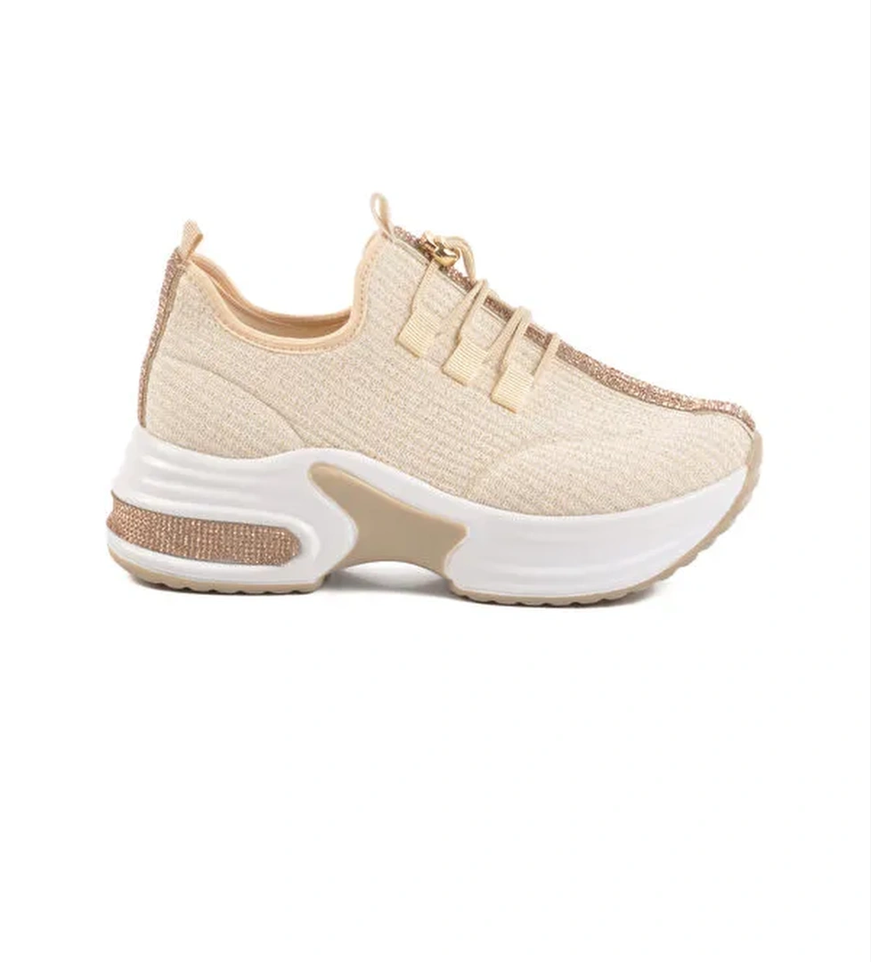 Bej Tekstil Kadın Günlük Ayakkabı 702322 Z - Görsel 1