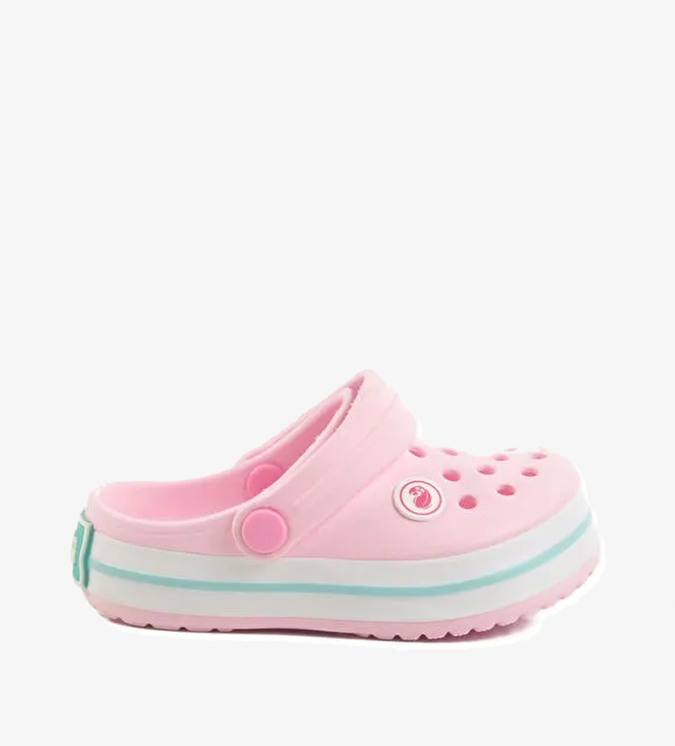 Ayakmod Pembe Ekru Eva Hafif Kız Unisex Çocuk Sabo Terlik 214 P model görseli