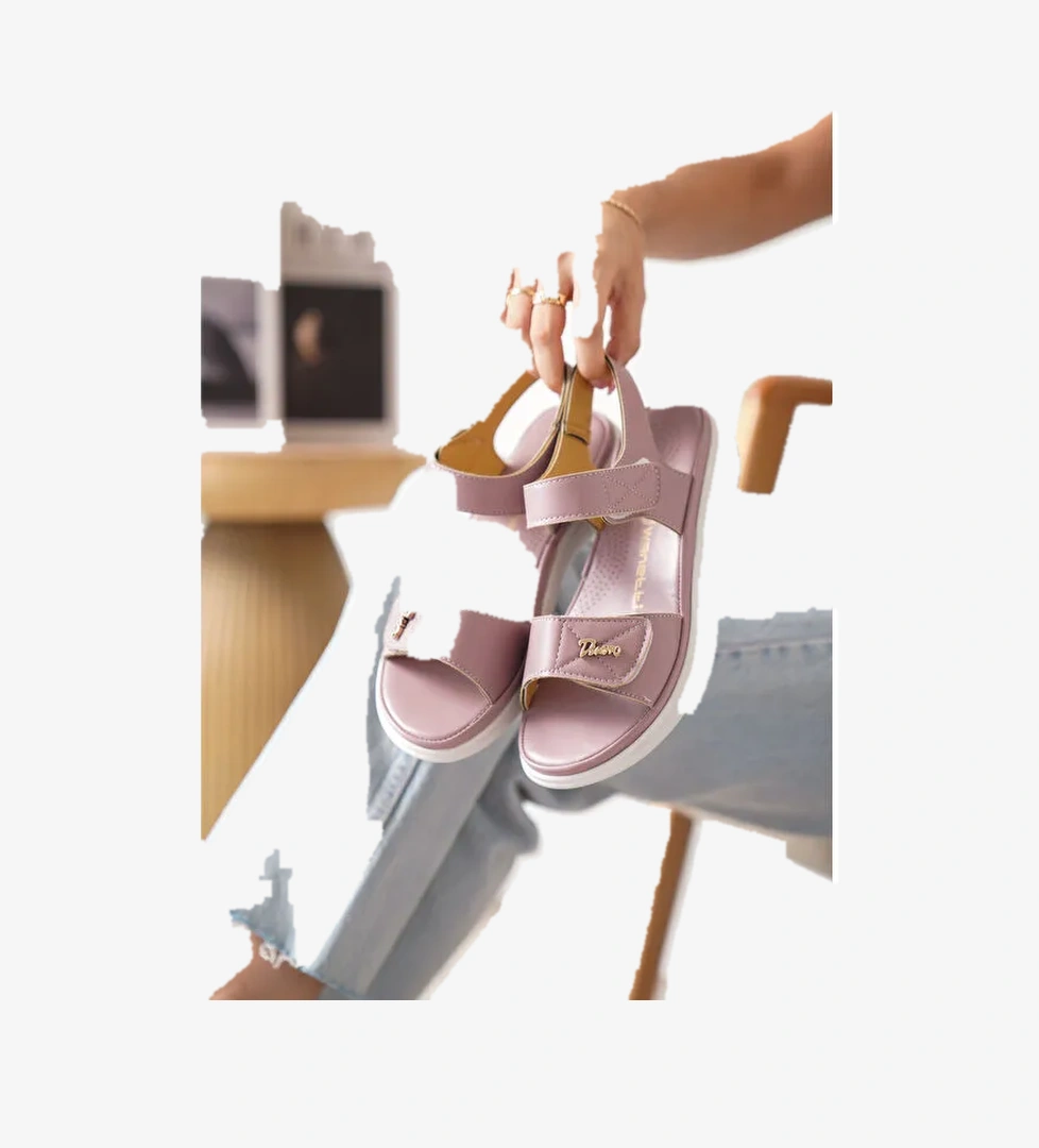 D685 Günlük Ortopedik Kadın Sandalet - Görsel 1