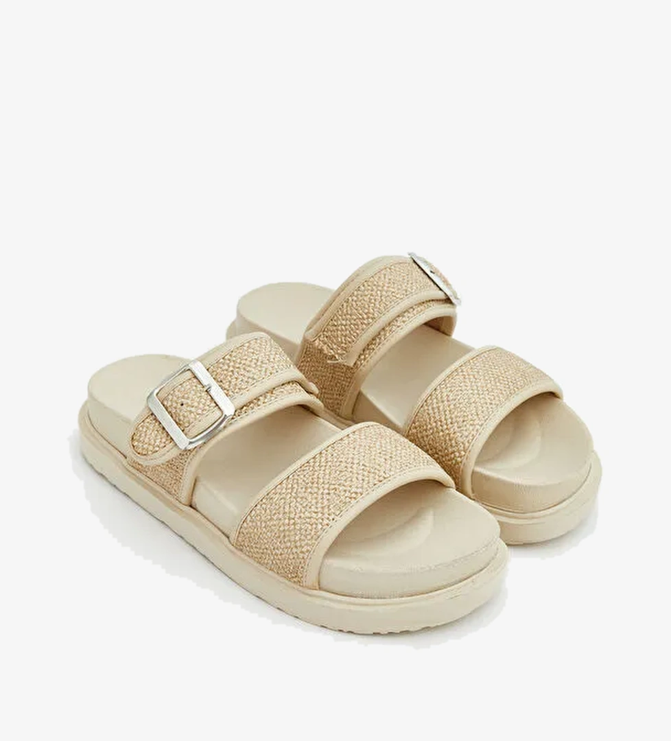 Çift Bantlı Kadın Terlik - Görsel 1