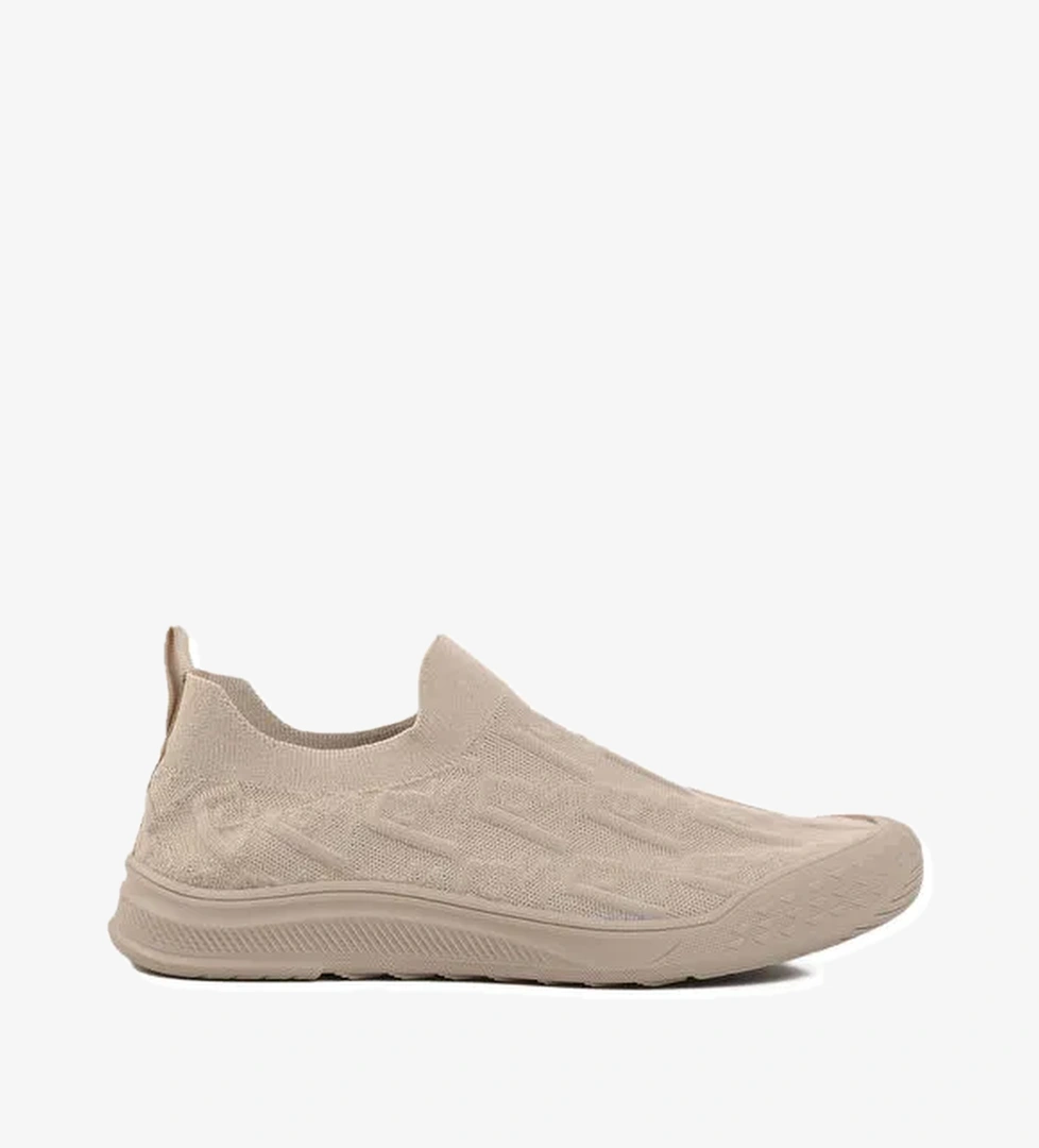 Bej Triko Hafif Memory Foam Erkek Spor Ayakkabı Toss M