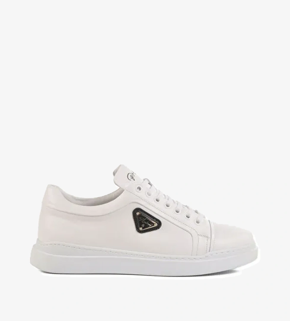 Beyaz Hakiki Deri Erkek Sneaker Premium 2040 M
