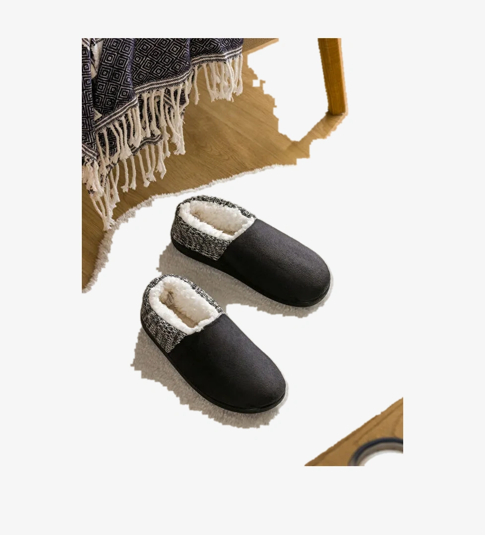 İçi Kürklü Erkek Ev Botu Panduf