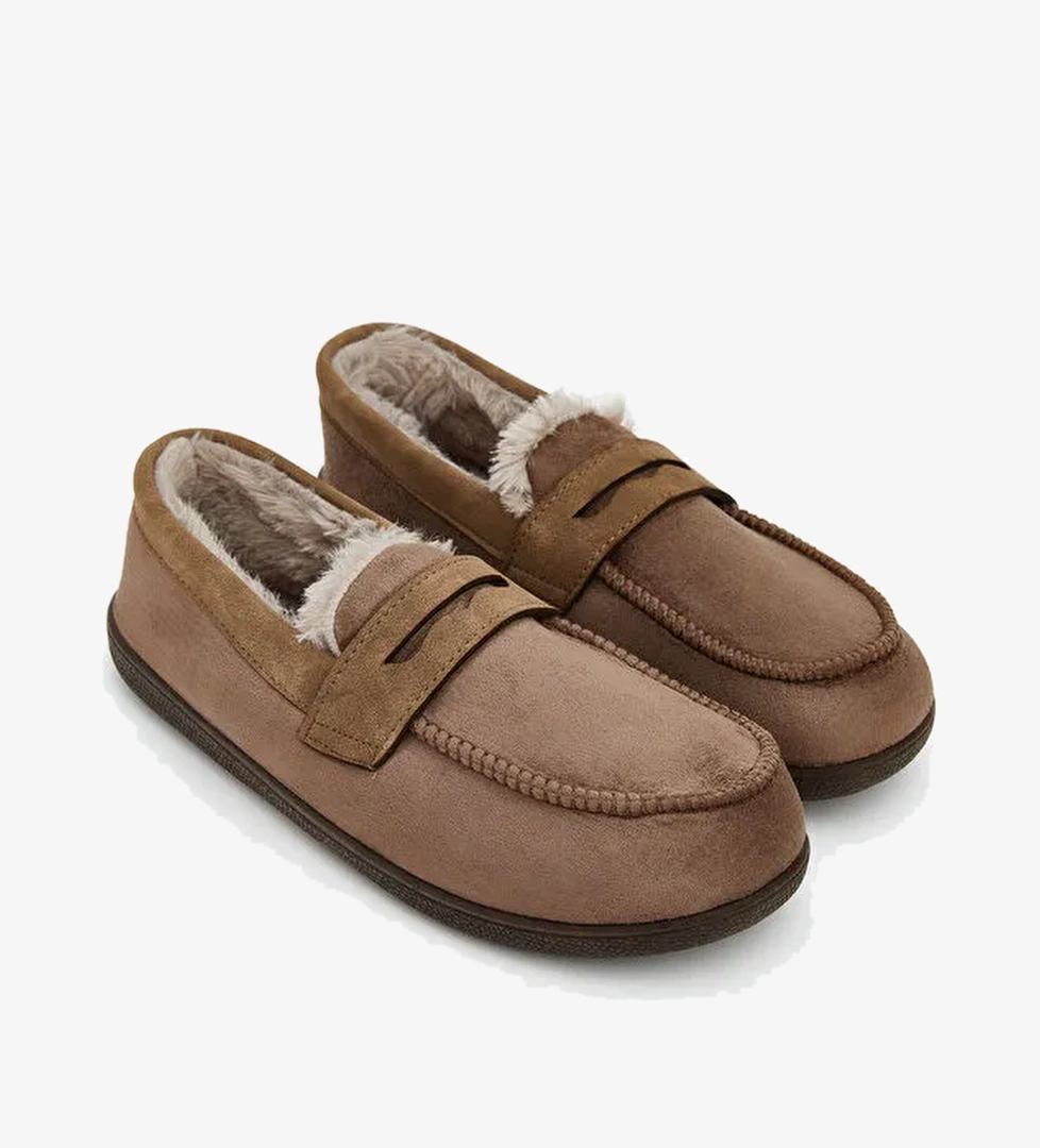 Süet Görünümlü Erkek Ev Ayakkabısı