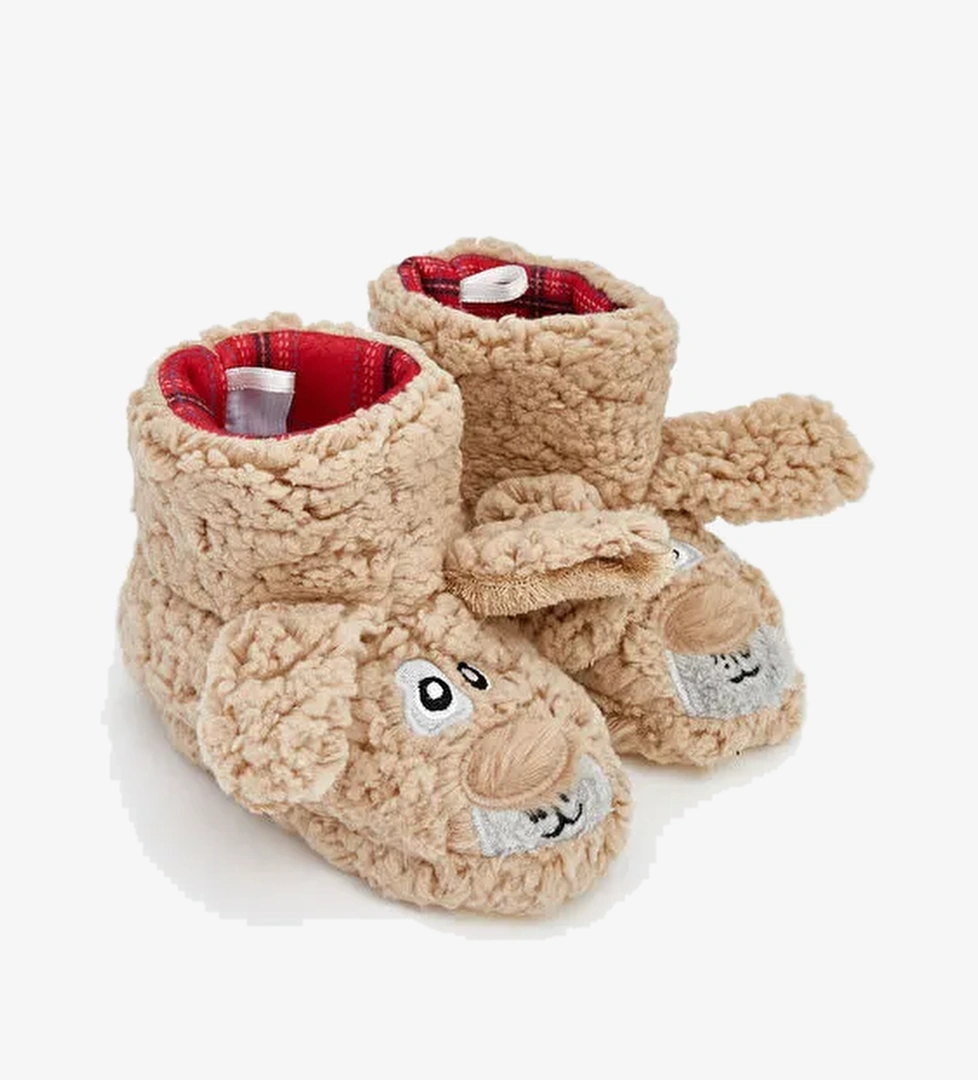 Köpek Figürlü Pelüş Erkek Çocuk Ev Botu - Görsel 1