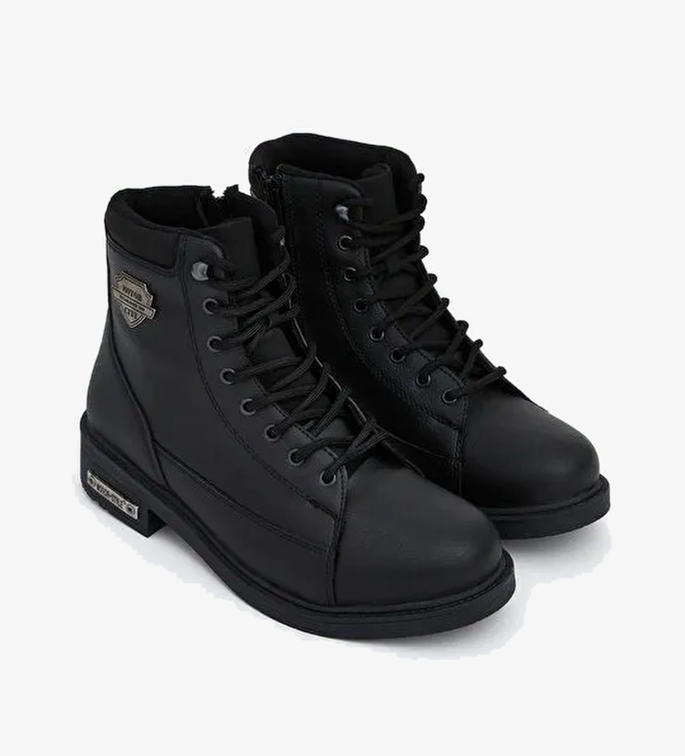 Bağcıklı Deri Görünümlü Erkek Bot - Görsel 1