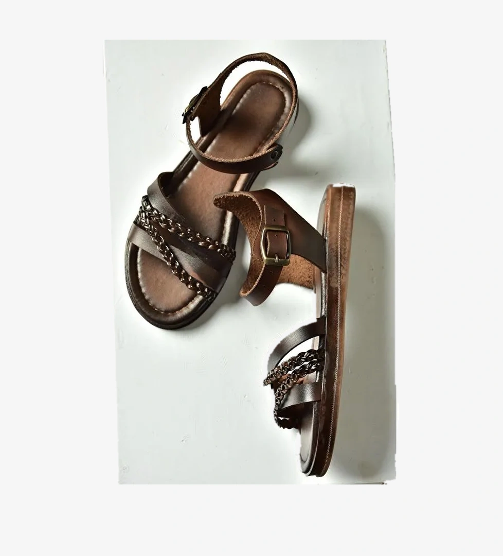 Kahverengi Kadın Sandalet U390906403 - Görsel 1