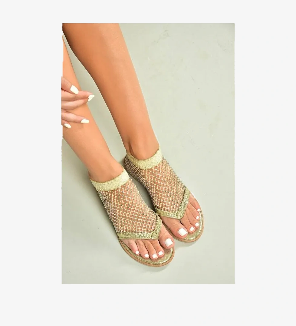 Altın Kadın Sandalet U713261215 - Görsel 1