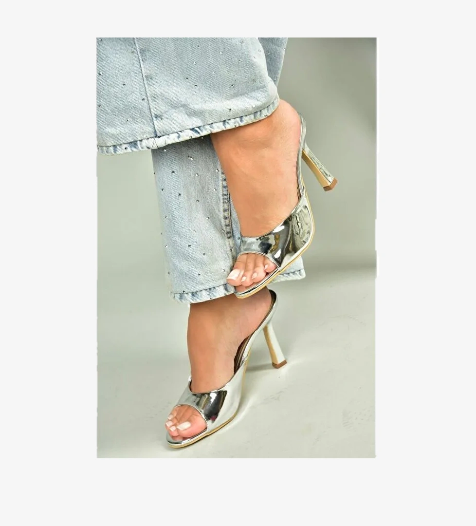 Gümüş Kadın Topuklu Ayakkabı U997062834